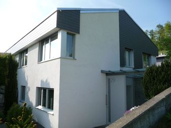 Faserzement Doppeldeckung grau